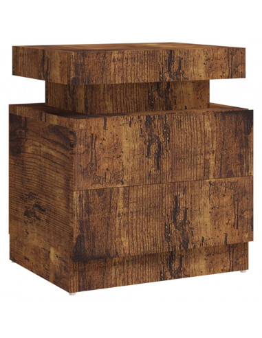 Comodino Rovere Fumo 45x35x52 cm in Legno Multistrato