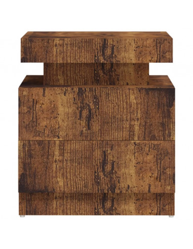 Comodino Rovere Fumo 45x35x52 cm in Legno Multistrato