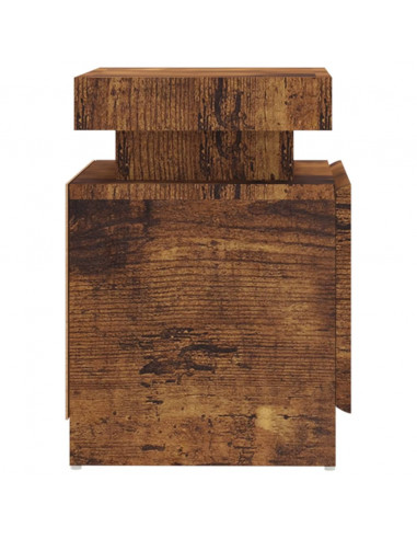 Comodino Rovere Fumo 45x35x52 cm in Legno Multistrato