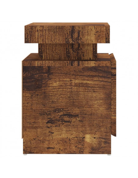 Comodino Rovere Fumo 45x35x52 cm in Legno Multistrato