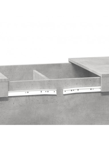 Tavolino Salotto Grigio Cemento 80x55x40 cm Legno Multistrato