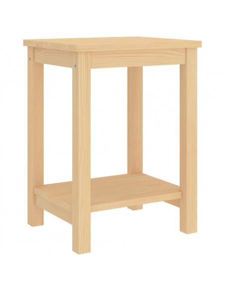 Comodino Legno Chiaro 35x30x47 cm in Legno Massello di Pino