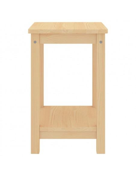 Comodino Legno Chiaro 35x30x47 cm in Legno Massello di Pino