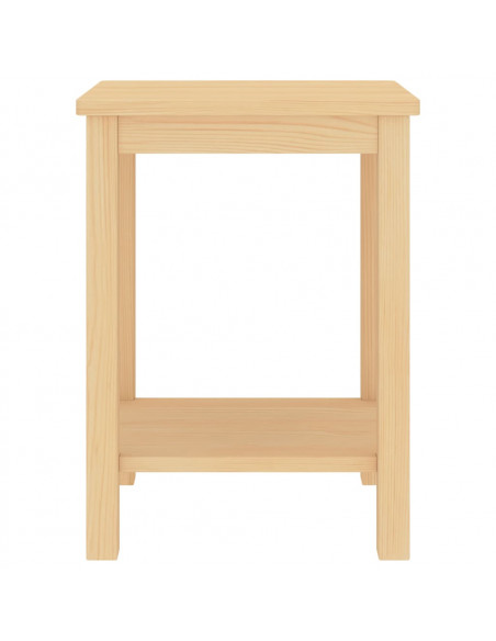 Comodino Legno Chiaro 35x30x47 cm in Legno Massello di Pino