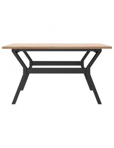 Tavolino da Salotto Telaio a Y 90x90x45cm Massello Pino e Ghisa