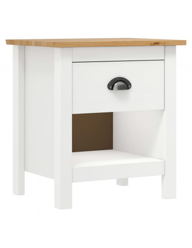 Comodini Hill 2 pz 46x35x49,5 cm Legno Massello di Pino