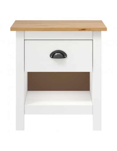 Comodini Hill 2 pz 46x35x49,5 cm Legno Massello di Pino