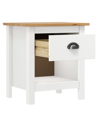 Comodini Hill 2 pz 46x35x49,5 cm Legno Massello di Pino