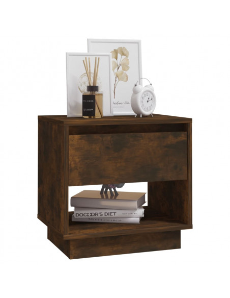 Comodino Rovere Fumo 45x34x44 cm in Truciolato