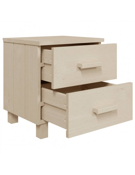 Comodino HAMAR Miele 40x35x44,5 cm in Legno Massello di Pino