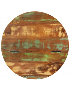 Tavolino da Salotto Nero 50x27 cm in Legno Massello di Recupero 2