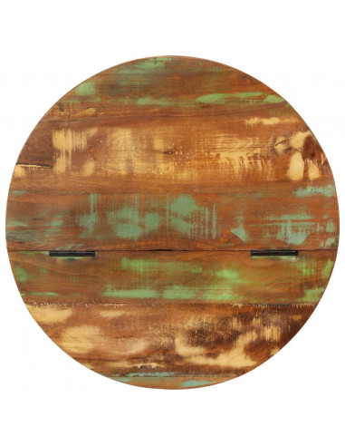 Tavolino da Salotto Nero 50x27 cm in Legno Massello di Recupero