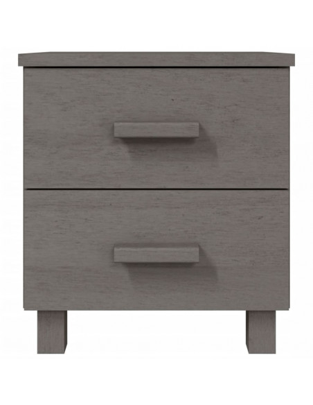 Comodino HAMAR Grigio Chiaro 40x35x44,5 cm in Legno di Pino