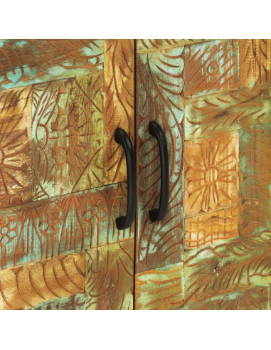 Credenza Intagliata a Mano 55x30x75 cm Legno Massello Recupero