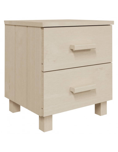 Comodini HAMAR 2 pz Miele 40x35x44,5 cm Legno Massello di Pino