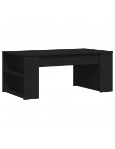 Tavolino da Salotto Nero 102x55x42 cm in Legno Multistrato 2