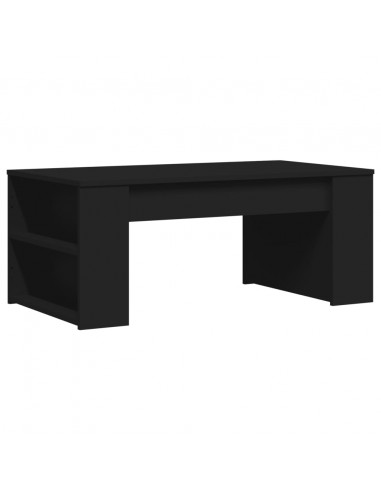 Tavolino da Salotto Nero 102x55x42 cm in Legno Multistrato