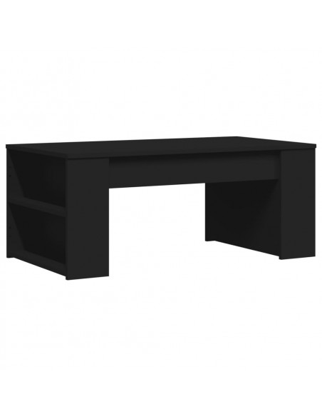 Tavolino da Salotto Nero 102x55x42 cm in Legno Multistrato