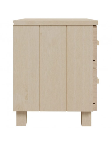 Comodini HAMAR 2 pz Miele 40x35x44,5 cm Legno Massello di Pino