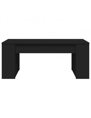 Tavolino da Salotto Nero 102x55x42 cm in Legno Multistrato