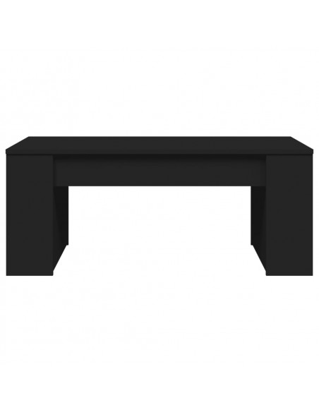 Tavolino da Salotto Nero 102x55x42 cm in Legno Multistrato