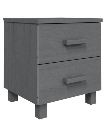 Comodini HAMAR 2 pz Grigio Scuro 40x35x44,5 cm in Legno di Pino
