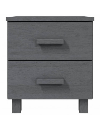 Comodini HAMAR 2 pz Grigio Scuro 40x35x44,5 cm in Legno di Pino