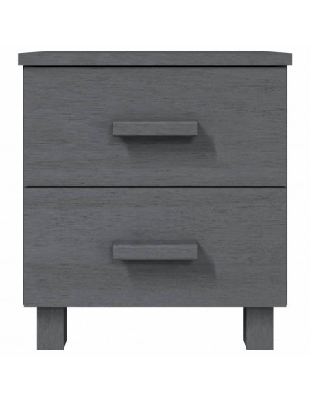 Comodini HAMAR 2 pz Grigio Scuro 40x35x44,5 cm in Legno di Pino