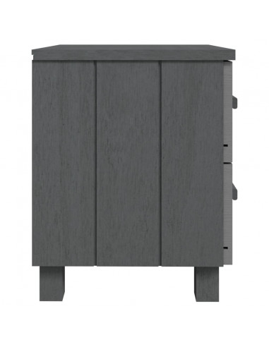 Comodini HAMAR 2 pz Grigio Scuro 40x35x44,5 cm in Legno di Pino