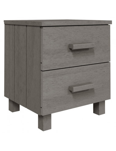 Comodini HAMAR 2 pz Grigio Chiaro 40x35x44,5 cm Legno di Pino
