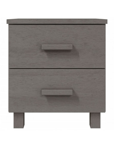 Comodini HAMAR 2 pz Grigio Chiaro 40x35x44,5 cm Legno di Pino