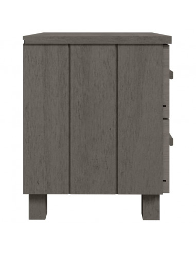 Comodini HAMAR 2 pz Grigio Chiaro 40x35x44,5 cm Legno di Pino