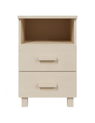 Comodini HAMAR 2 pz Miele 40x35x62 cm Legno Massello di Pino