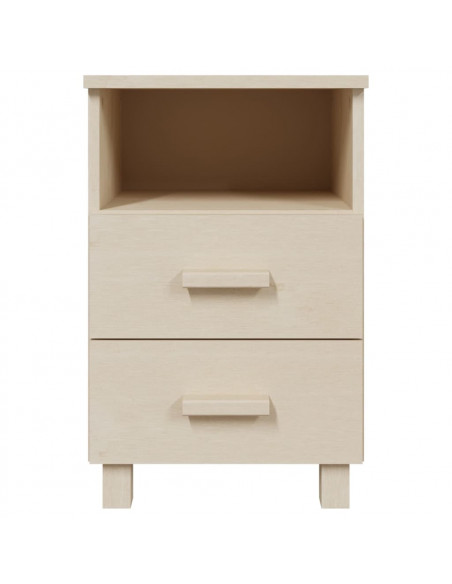 Comodini HAMAR 2 pz Miele 40x35x62 cm Legno Massello di Pino