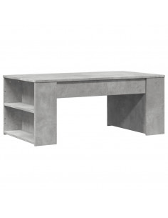 Tavolino Salotto Grigio Cemento 102x55x42 cm Legno Multistrato 2