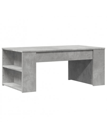 Tavolino Salotto Grigio Cemento 102x55x42 cm Legno Multistrato