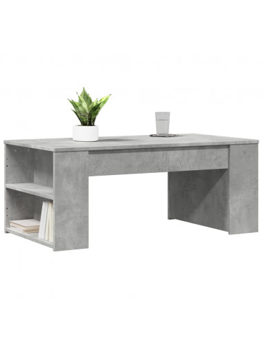 Tavolino Salotto Grigio Cemento 102x55x42 cm Legno Multistrato