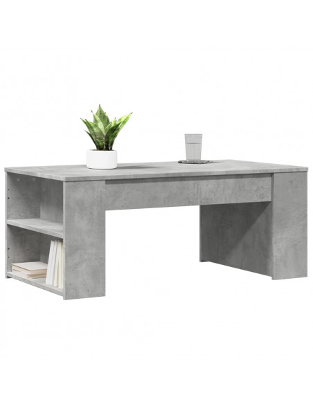 Tavolino Salotto Grigio Cemento 102x55x42 cm Legno Multistrato