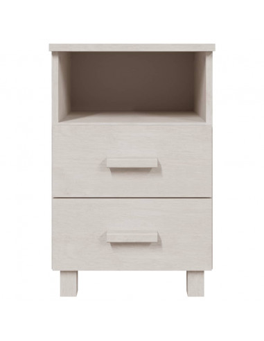 Comodini HAMAR 2 pz Bianchi 40x35x62 cm in Legno di Pino