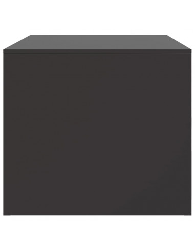 Tavolino da Salotto Nero 67x50x44 cm in Acciaio