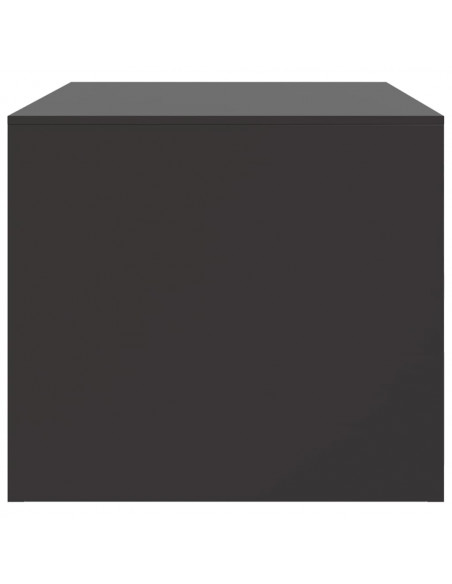 Tavolino da Salotto Nero 67x50x44 cm in Acciaio