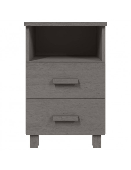 Comodini HAMAR 2 pz Grigio Chiaro 40x35x62 cm Legno di Pino