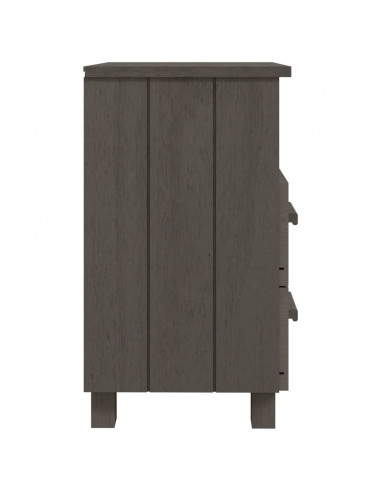 Comodini HAMAR 2 pz Grigio Chiaro 40x35x62 cm Legno di Pino