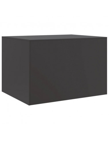 Tavolino da Salotto Nero 67x50x44 cm in Acciaio