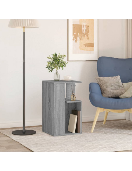 Tavolino Grigio Sonoma 35x35x60 cm in Legno Multistrato