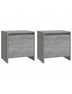 Comodini 2 pz Grigio Sonoma 45x34x44,5 cm in Truciolato 2