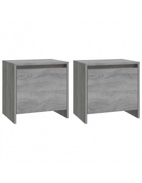 Comodini 2 pz Grigio Sonoma 45x34x44,5 cm in Truciolato