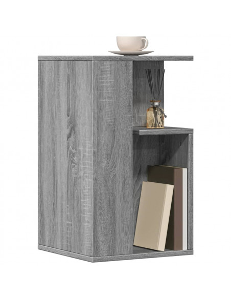 Tavolino Grigio Sonoma 35x35x60 cm in Legno Multistrato