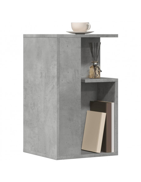 Tavolino Grigio Cemento 35x35x60 cm in Legno Multistrato