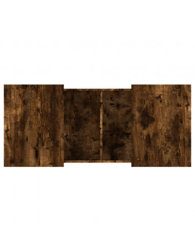 Tavolino da Salotto Rovere Fumo 80x55x40 cm Legno Multistrato